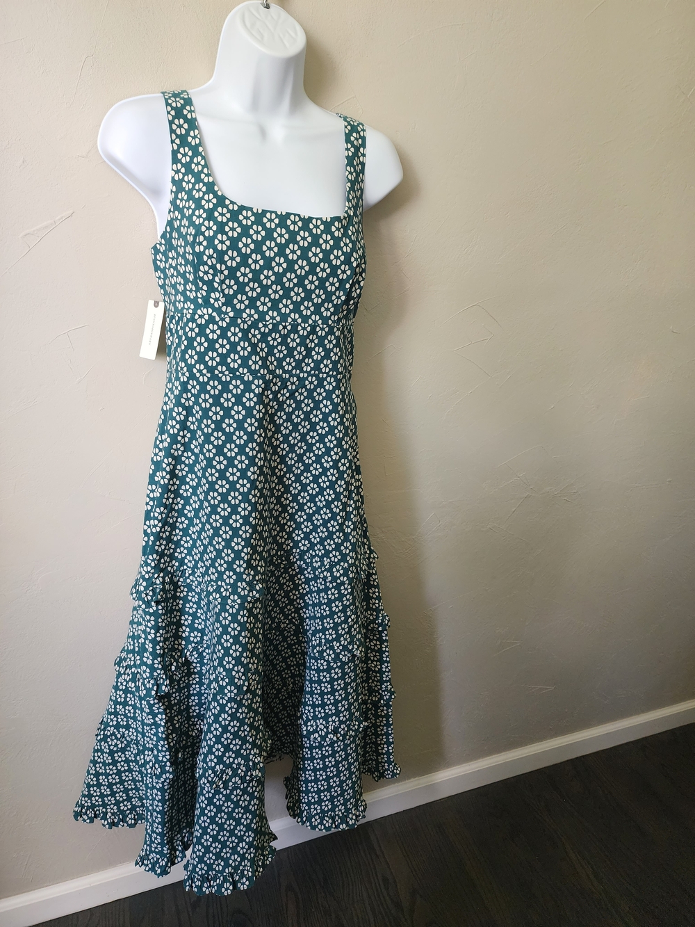 Anthropologie Blythe Square-Neck Tiered Dress Size Small NWT - Picture 2 of 9
